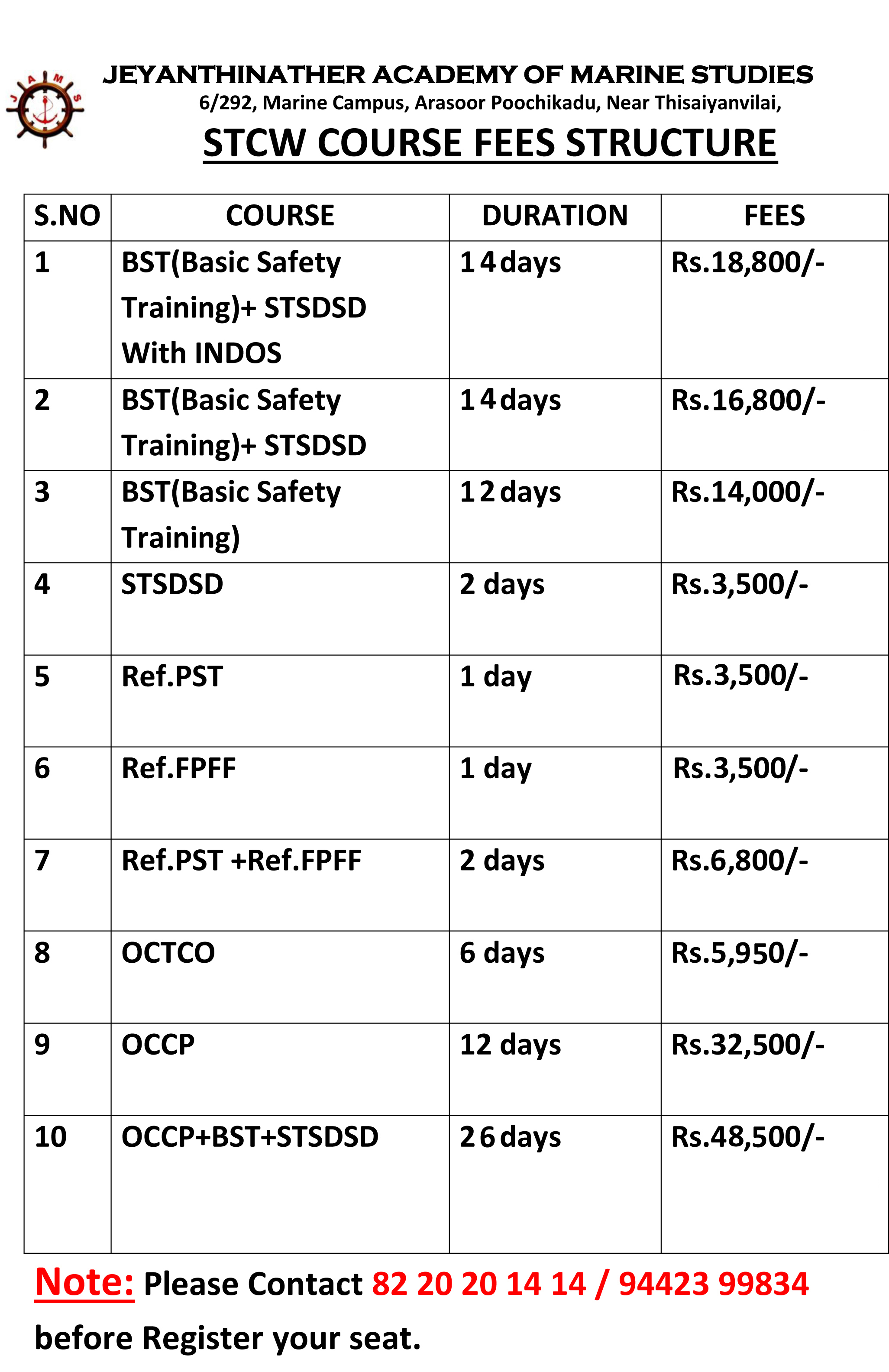 STCW Courses STCW Courseintamilnadu STCWCourse GpratingCourses